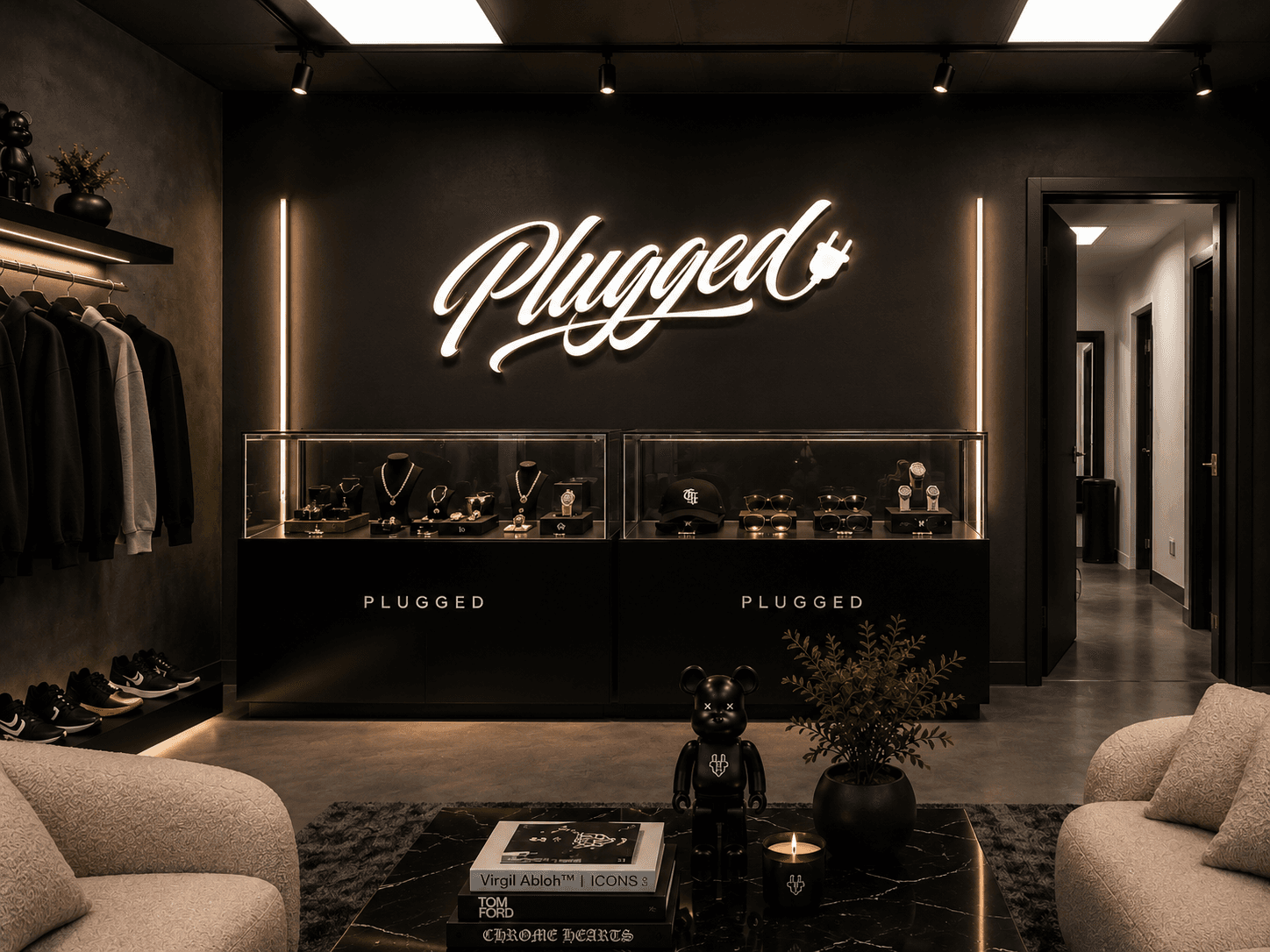 The PLUGGED showroom